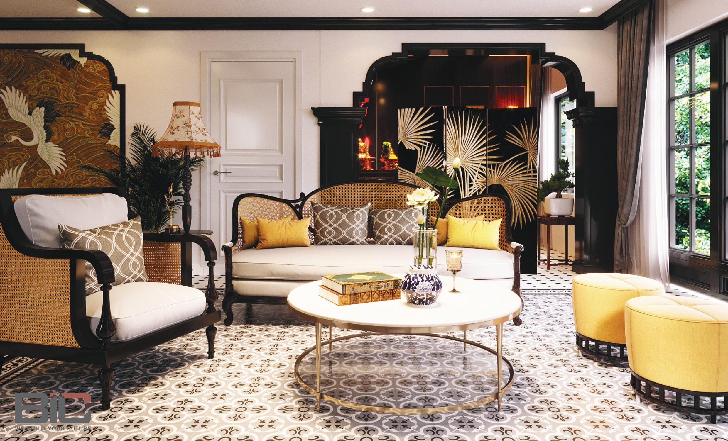 Thiết Kế Villa Phong Cách Indochine Hiện Đại